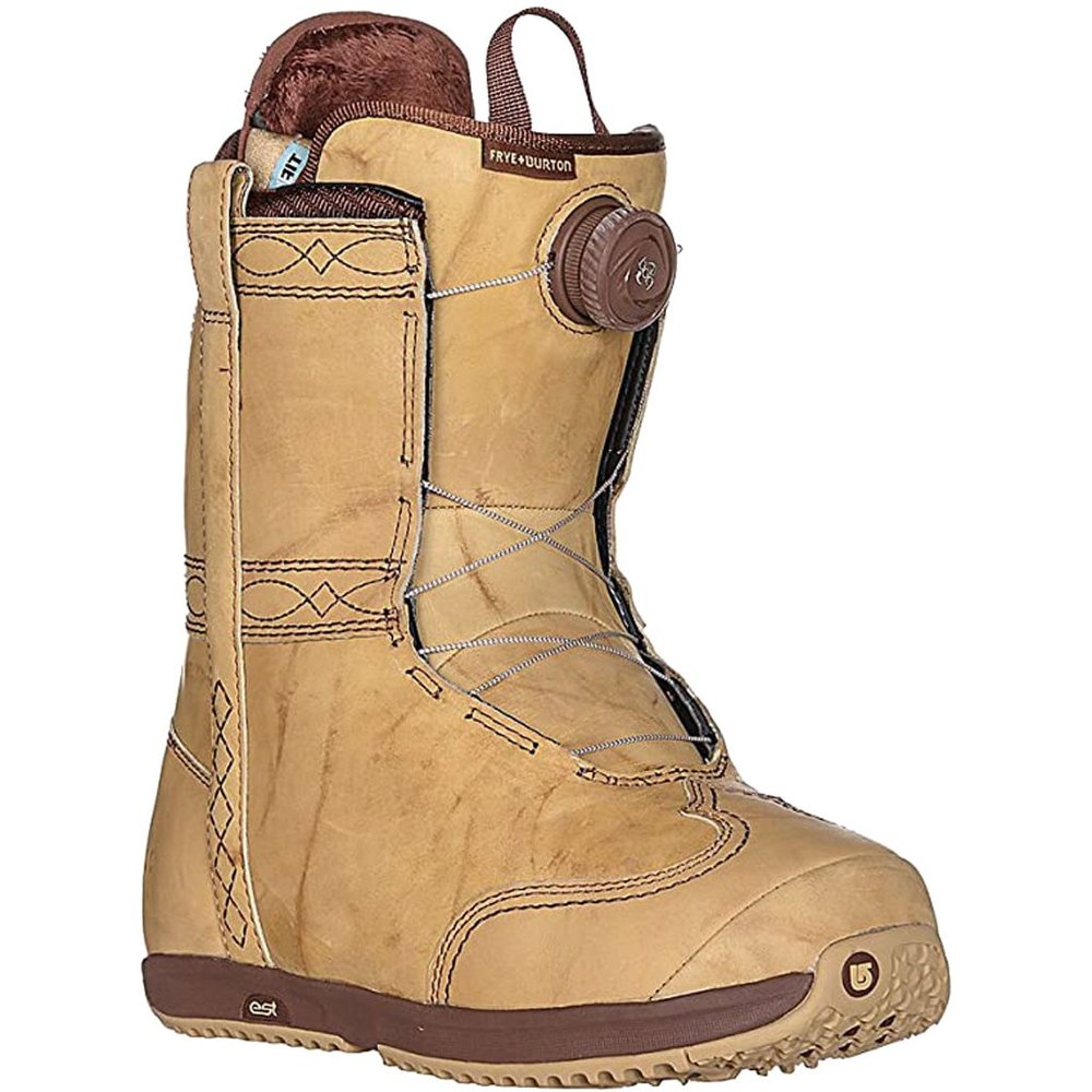 NEW $500 Burton Burton x Frye Snowboard Boots! Tan Leather Boa Southwest Design